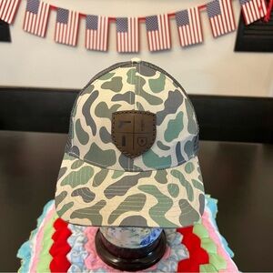 Defender Outdoors NWT Shooting Slates Old’s Camo Leather Patch SnapBack Hat